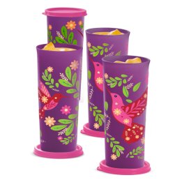 Vasos Maravilla (4) 470 ml c/u Decorados: Colibrí Mexicano