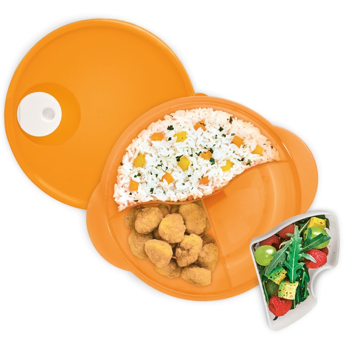 Plato Cristal Flash con Divisiones e Inserto para Alimentos